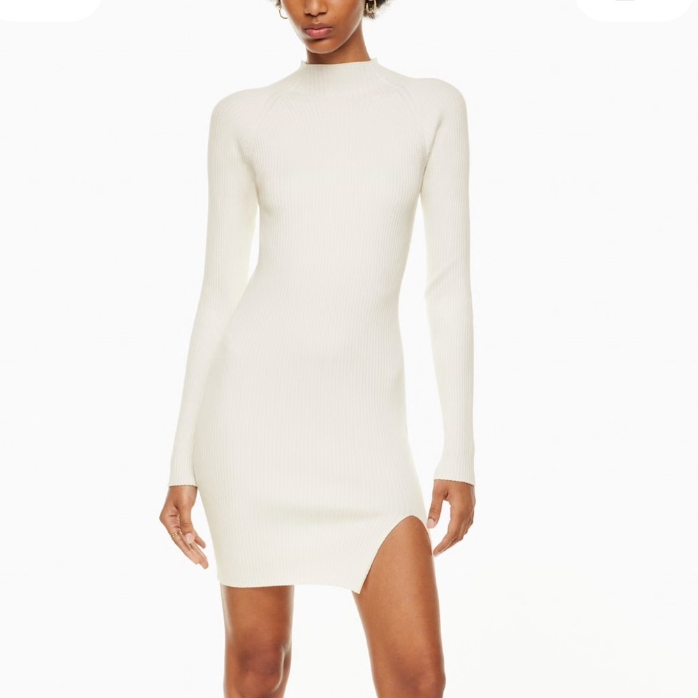 NWT Aritzia Wilfred Alchemy Sweater Mini Dress White